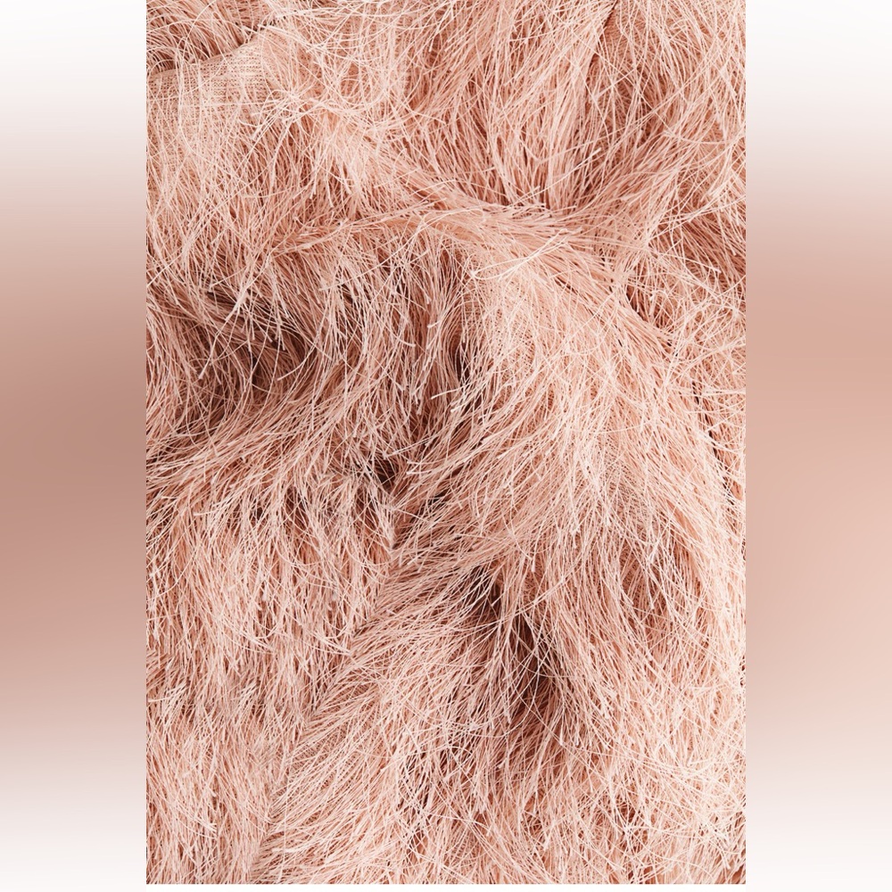 H&M Billowing Fringe Jacket Dusty Pink NWT - Picture 5 of 5